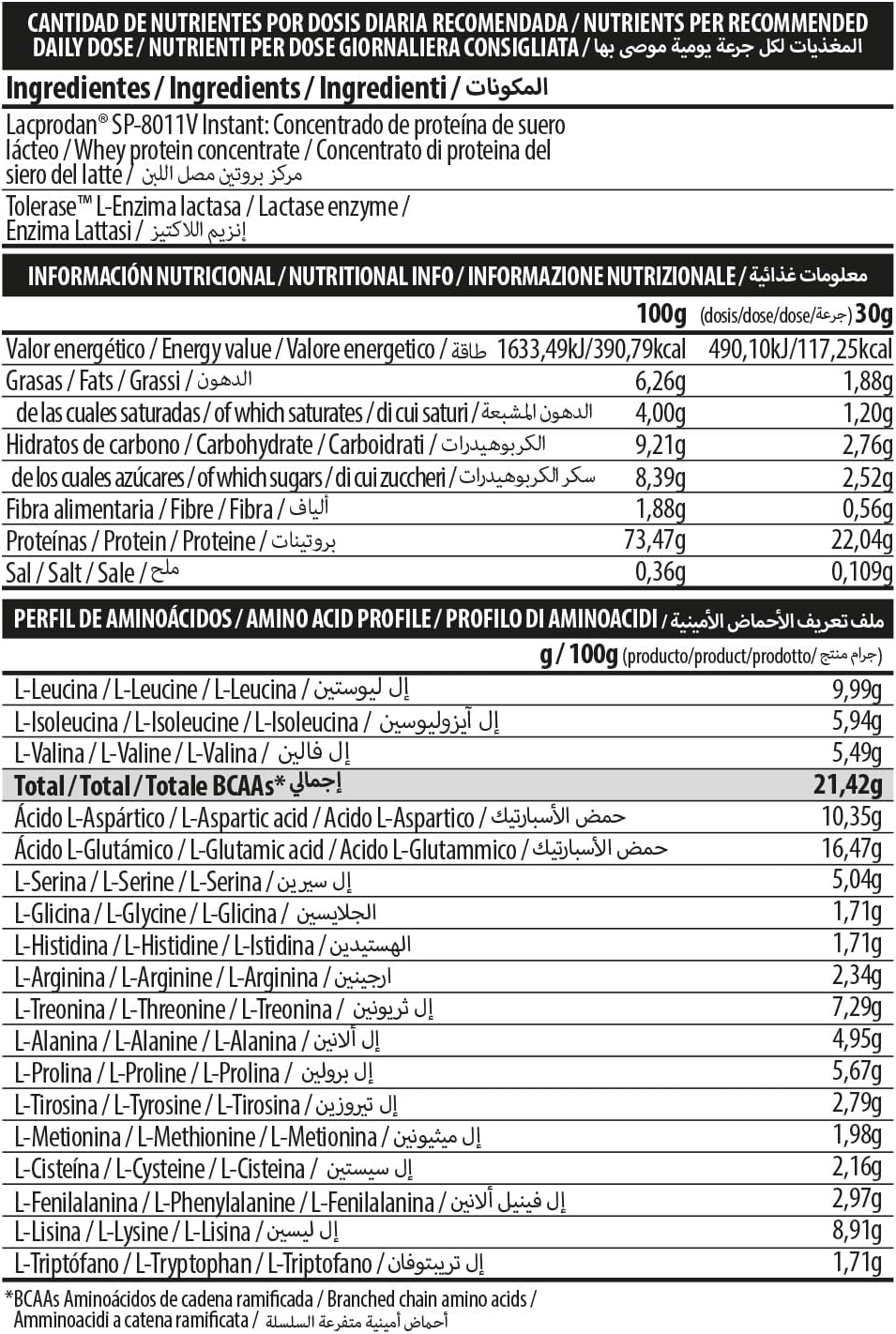 BIG Only Whey Zero - Proteína de suero con lactasa 2kg