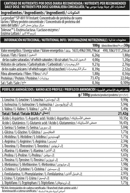 BIG Only Whey Zero - Proteína de suero con lactasa 2kg