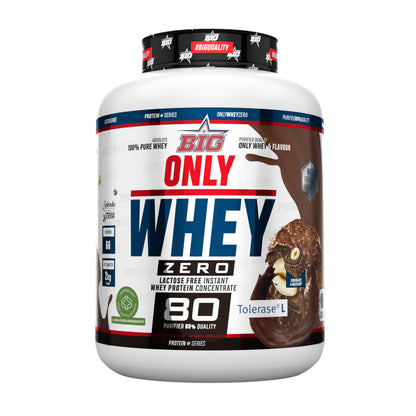 BIG Only Whey Zero - Proteína de suero con lactasa 2kg, Choco Hazelnut 2Kg