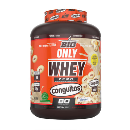 BIG Only Whey Zero - Proteína de suero con lactasa 2kg, Conguitos White 2Kg