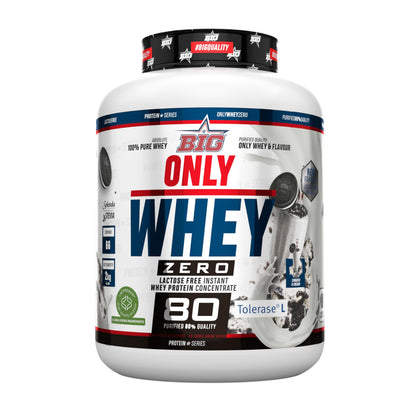 BIG Only Whey Zero - Proteína de suero con lactasa 2kg, Galletas y crema 2Kg