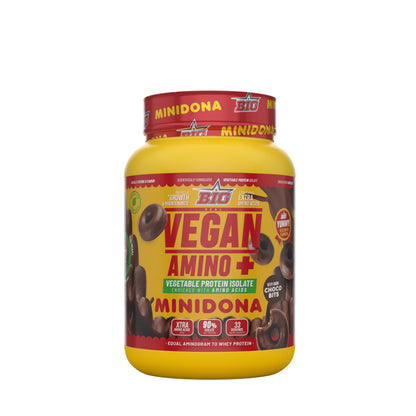 BIG Real Vegan Amino Plus - Proteína vegetal, 1 kg, Minidona 1 Kg
