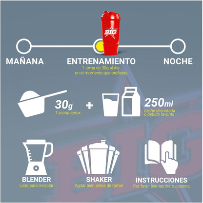 BIG Total Protein Zero - Proteína con whey y caseína, 900 gr