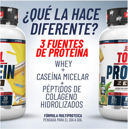 BIG Total Protein Zero - Proteína con whey y caseína, 900 gr