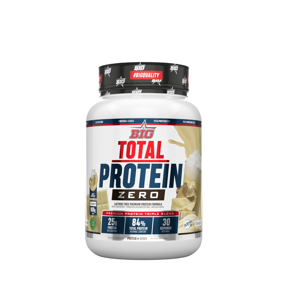 BIG Total Protein Zero - Proteína con whey y caseína, 900 gr, Chocolate 900g