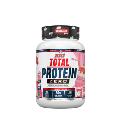BIG Total Protein Zero - Proteína con whey y caseína, 900 gr, Strawberry 900g