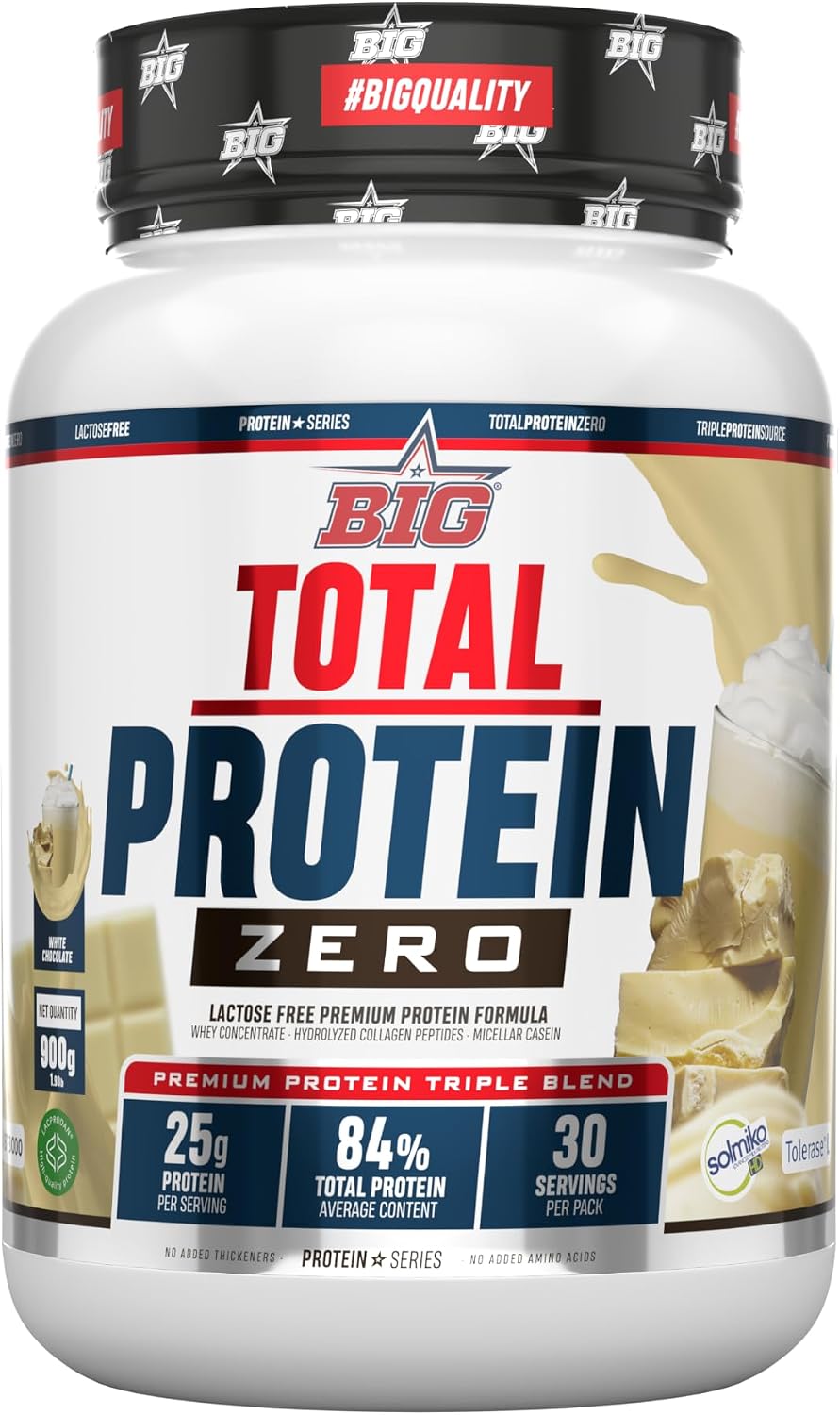 BIG Total Protein Zero - Proteína con whey y caseína, 900 gr