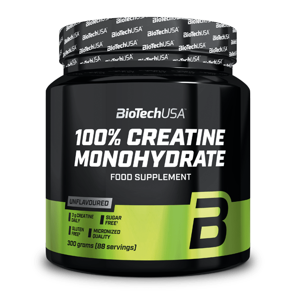 BioTechUSA 100% Creatine Monohydrate micronizada 300 g sin sabor