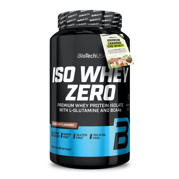 BioTechUSA Iso Whey Zero - Proteína aislada de suero, 908 g, chocolate 