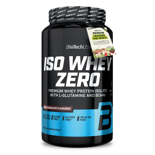 BioTechUSA Iso Whey Zero - Proteína aislada de suero, 908 g, chocolate negro 