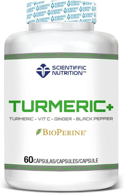 Scientiffic Nutrition Turmeric+ con BioPerine®, 60 cápsulas