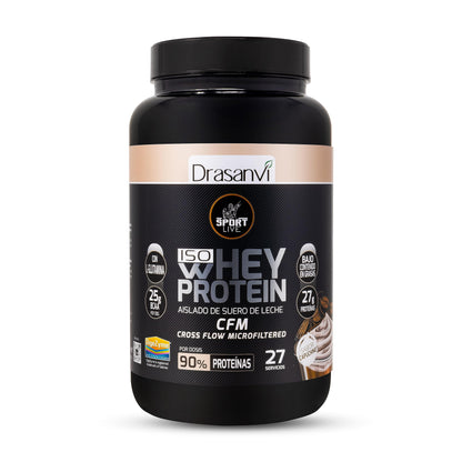 Drasanvi Sport Live Whey Aislada - Proteína aislada de suero, CAPUCHINO 800 gr