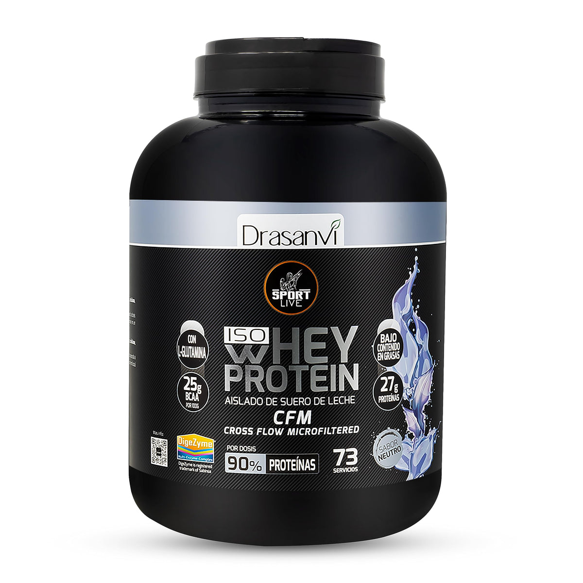 Drasanvi Sport Live Whey Aislada - Proteína aislada de suero, NEUTRA 2,2KG