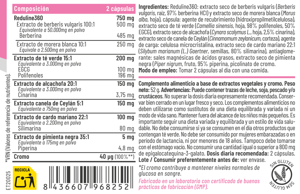 Feralive GLUCOPIC con Reduline360 - 60 cápsulas - imagen oficial informativa