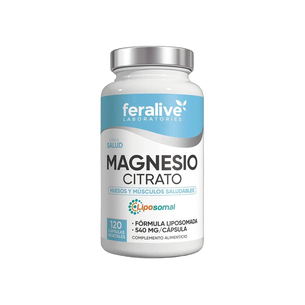 Feralive Magnesio Citrato con vitamina B6 - 120 cápsulas - envase frontal