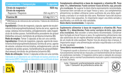 Feralive Magnesio Citrato con vitamina B6 - 120 cápsulas - imagen oficial informativa