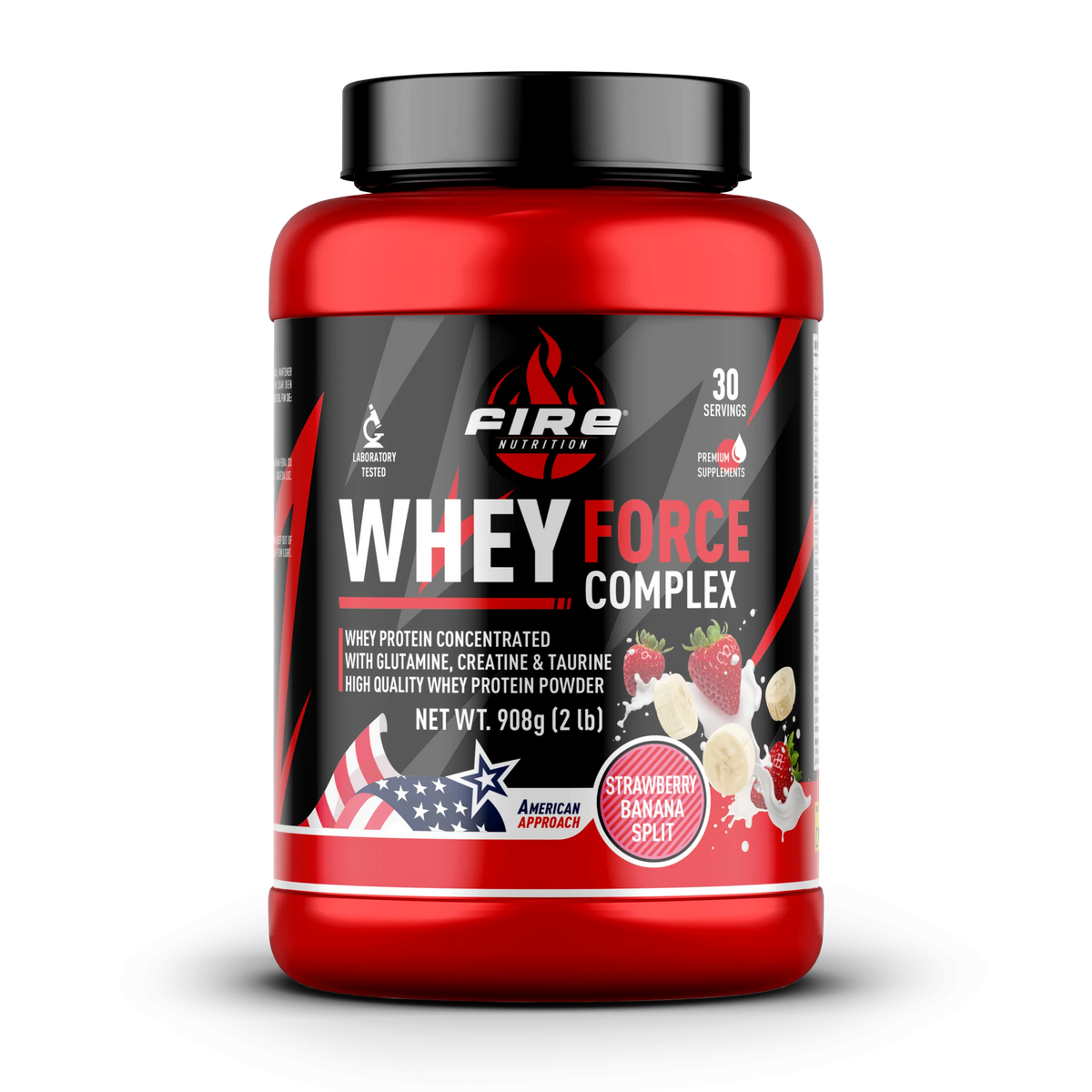 Fire Nutrition Whey Force fresa plátano 908 g