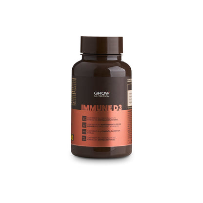 GROW Nutrition Immune D3 - 60 cápsulas envase frontal oficial