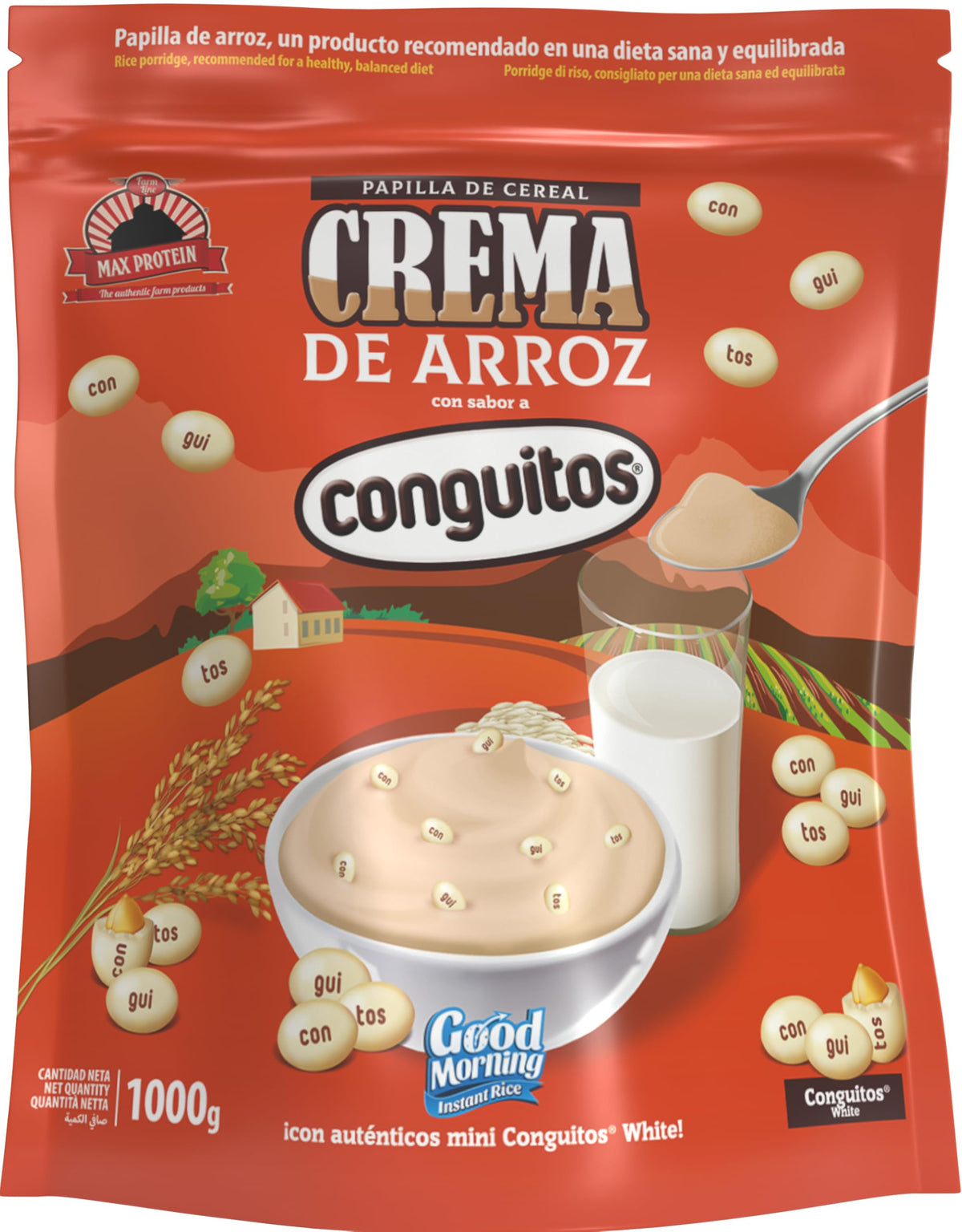 Max Protein Crema de Arroz - 1 kg, Conguitos White 