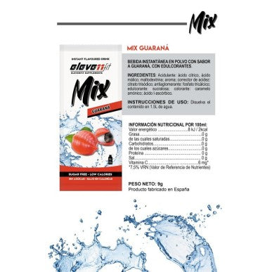 Etiqueta ingredientes y valores nutricionales Elevenfit Mix Guarana