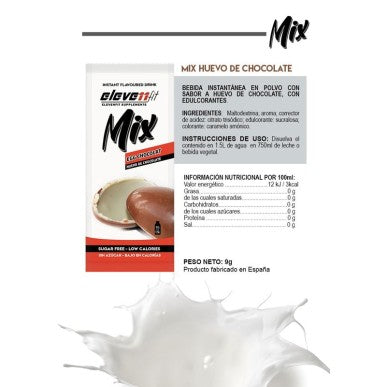 Etiqueta ingredientes y valores nutricionales Elevenfit Mix Huevo de chocolate