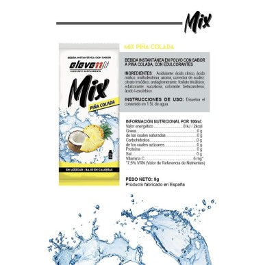 Etiqueta ingredientes y valores nutricionales Elevenfit Mix Pina colada