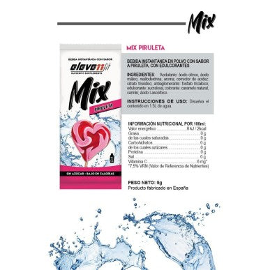 Etiqueta ingredientes y valores nutricionales Elevenfit Mix Piruleta