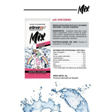 Etiqueta ingredientes y valores nutricionales Elevenfit Mix Unicornio