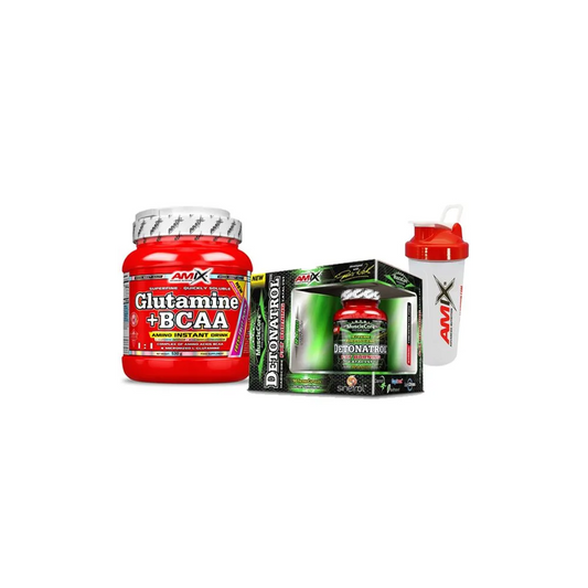 Pack Amix Definición - Glutamina + BCAA 300 g y Detonatrol 90 cápsulas