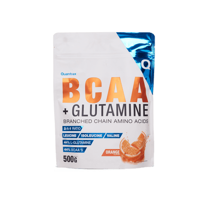 Quamtrax BCAA + Glutamina 500 g sabor Naranja
