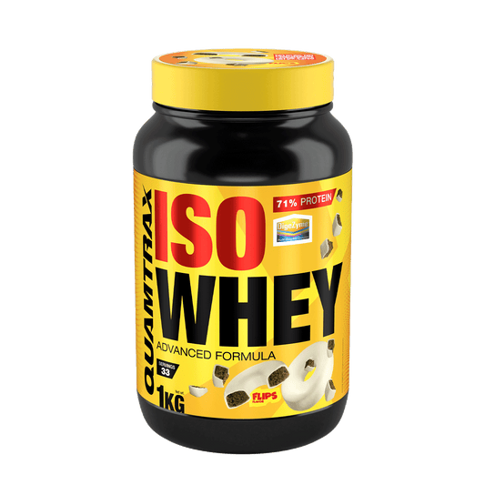 Quamtrax Iso Whey, sabor Flips, formato 1kg