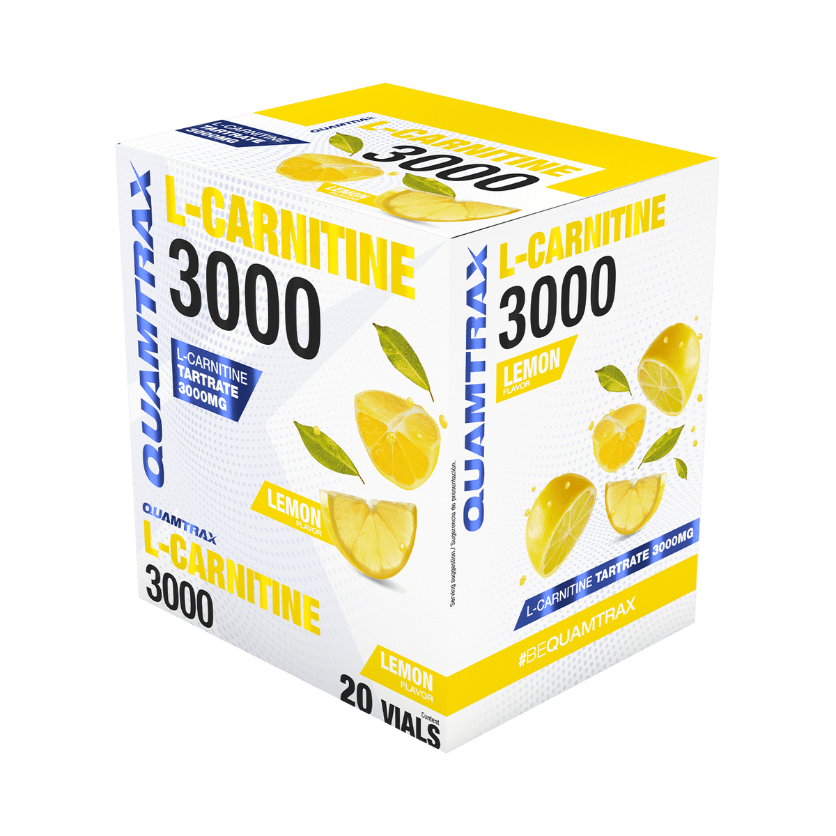 Quamtrax L-Carnitina 3000, caja de 20 viales sabor limón
