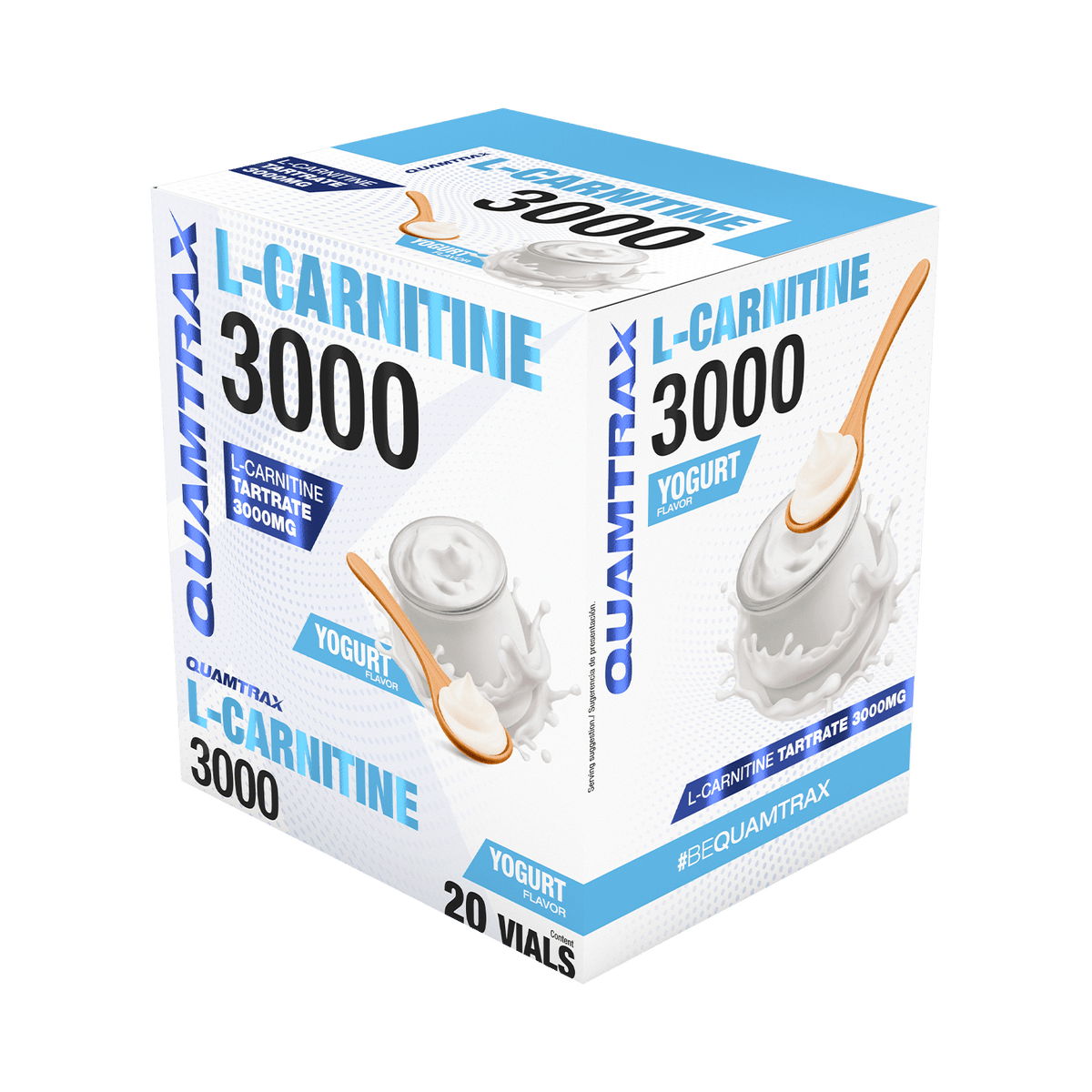 Quamtrax L-Carnitina 3000, caja de 20 viales sabor yogur