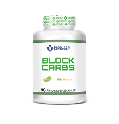 Scientiffic Nutrition block carbs, envase frontal oficial