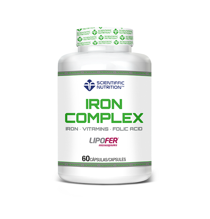 Scientiffic Nutrition iron complex, envase frontal oficial