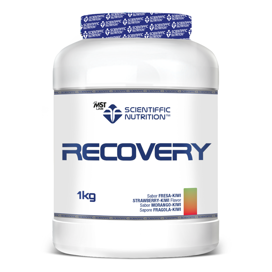 Scientiffic Nutrition Recovery 1 kg, sabor fresa-kiwi, envase blanco