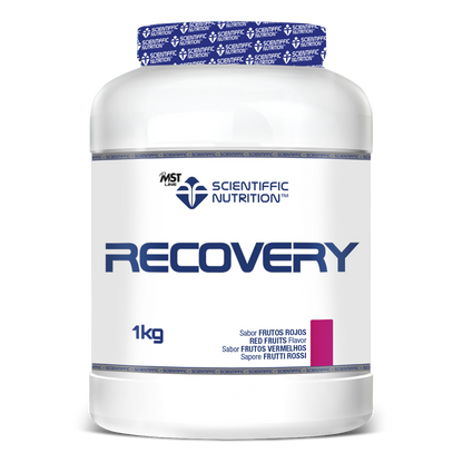 Scientiffic Nutrition Recovery 1 kg, sabor frutos rojos, envase blanco