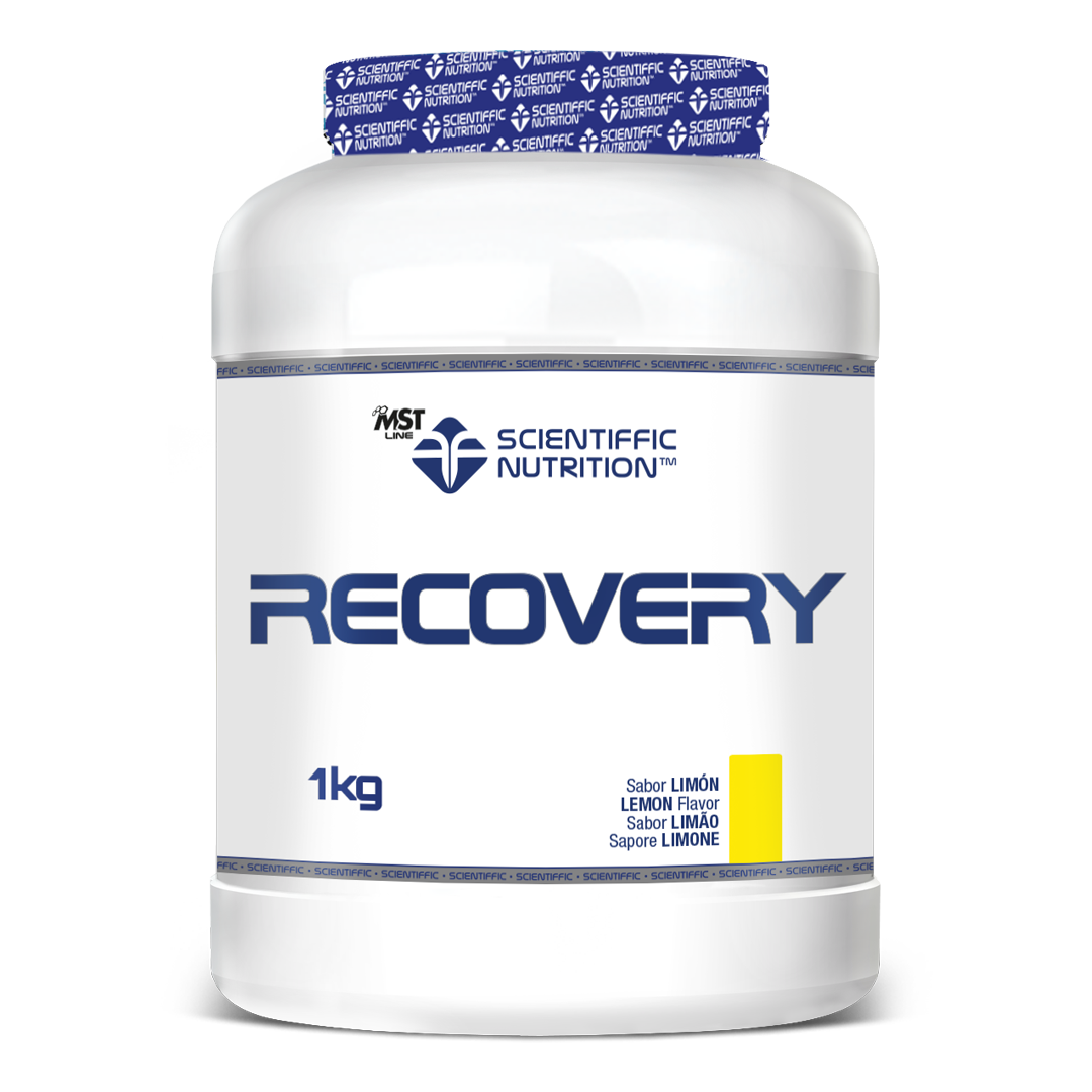 Scientiffic Nutrition Recovery 1 kg, sabor limón, envase blanco