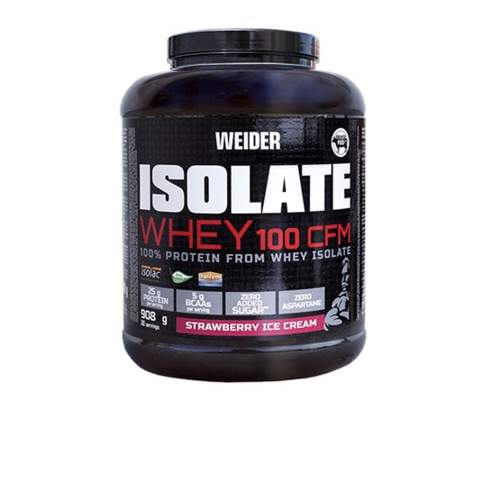 Weider Isolate Whey 100 CFM de 908 g sabor Helado de Fresa