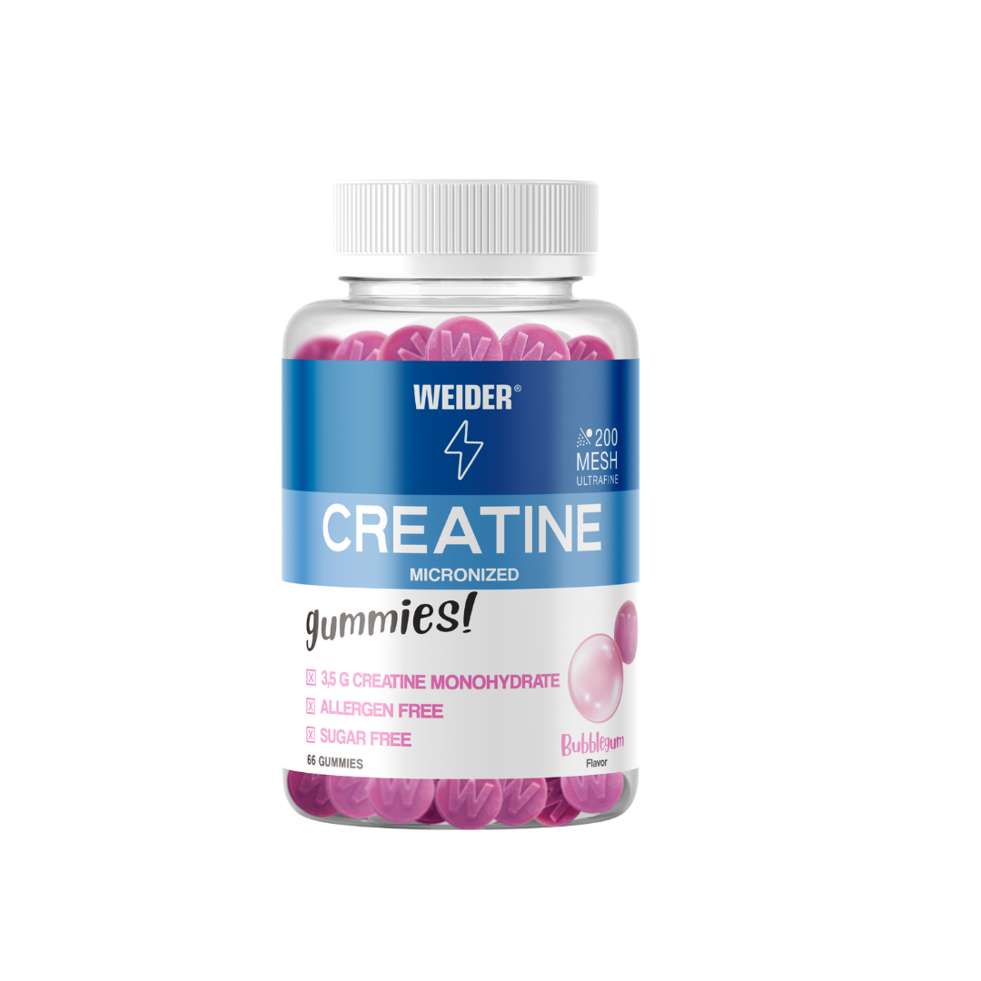 Weider Micronized 200 Mesh Creatine Gummies - 66 gominolas - envase oficial Weider