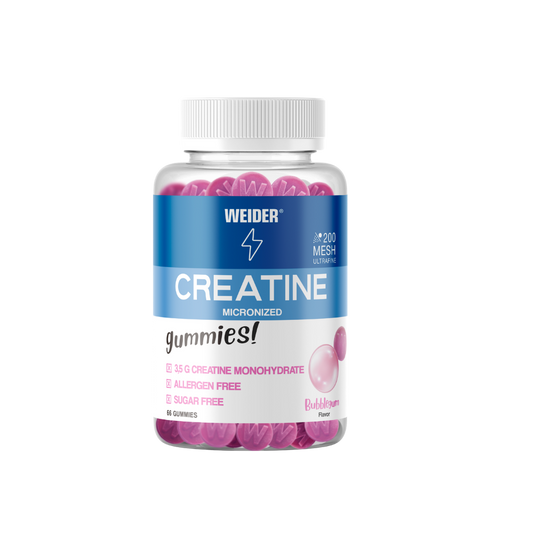 Weider Micronized 200 Mesh Creatine Gummies - 66 gominolas - envase oficial Weider