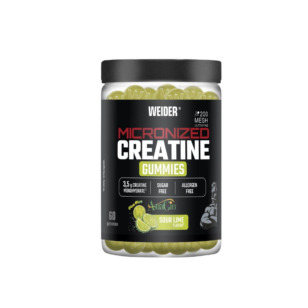 Weider Micronized Creatine Gummies - 60 gominolas sabor Lima ácida - foto oficial Weider